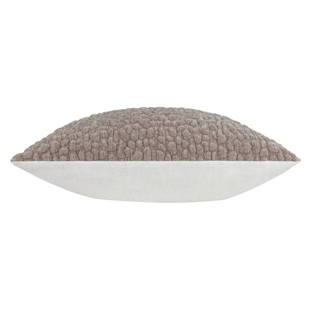 Yard Pebble Textured Chenille Cushion in Medium Beige 4