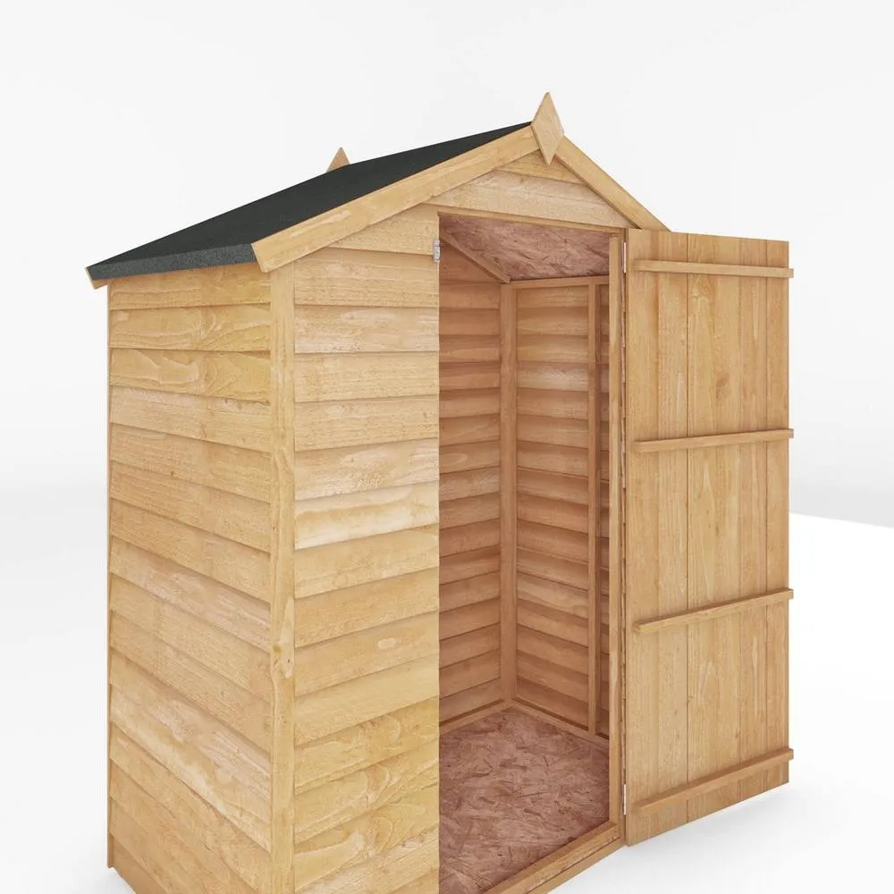 Mercia 3 x 5 Feet Overlap Apex Windowless Shed - L85.9 x W160 x H191.9 cm in Brown 5