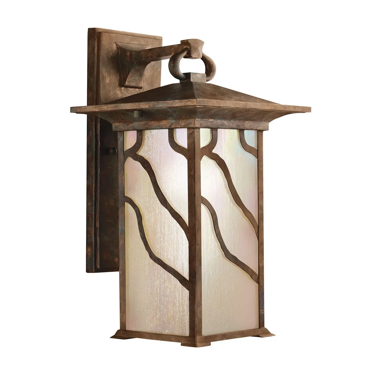 Netlighting Kichler Morris Outdoor 1 Light Wall Lantern Copper IP44 in Brown