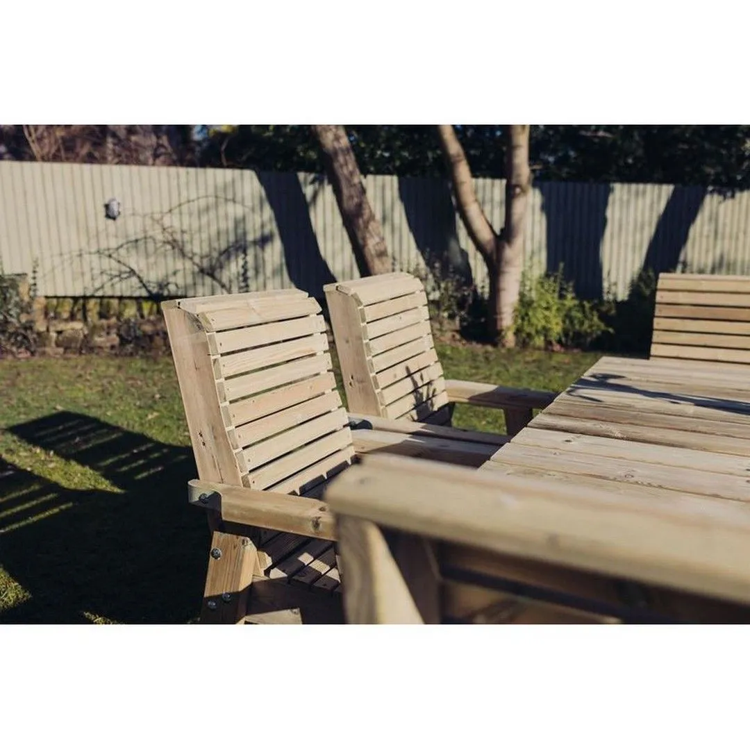 Churnet Valley Garden Furniture Ltd Ergo 8 Seater Table Set - Min. Assembly Required - Set of Cushions Inc in Brown 5
