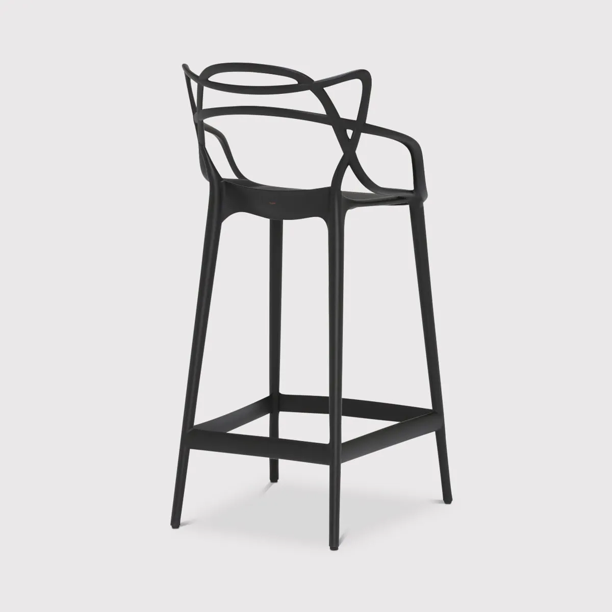 Kartell Masters Low Dining Stool 65Cm, Black Plastic | Barker & Stonehouse 5
