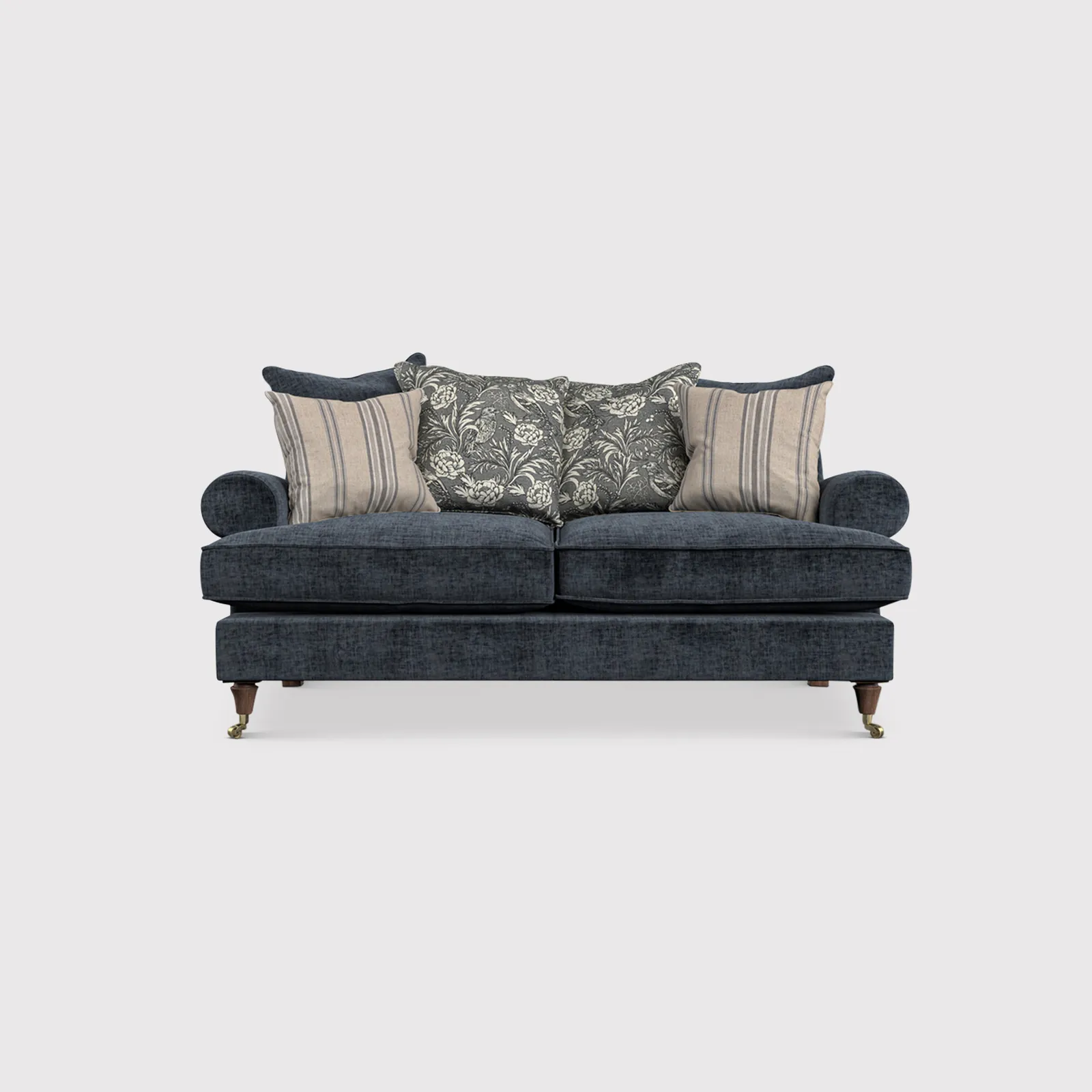 English Heritage Finch Small Sofa Pillow Back, Blue Fabric | Barker & Stonehouse 1