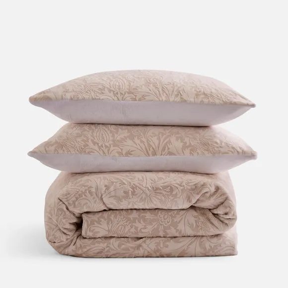 Bellamere Burnout Fleece Duvet Cover and Pillowcase Set 5