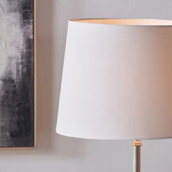 Pacific Lifestyle Auden Metal Stick Floor Lamp with Adelaide Tapered Cotton Mix Lampshade 2