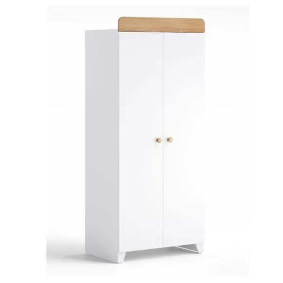 Little Acorns Classic Oak Effect 3 Drawer Chest and Wardrobe Nursery Set 4
