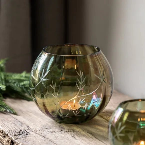 Bloom Engraved Shimmer Tealight Holder 1