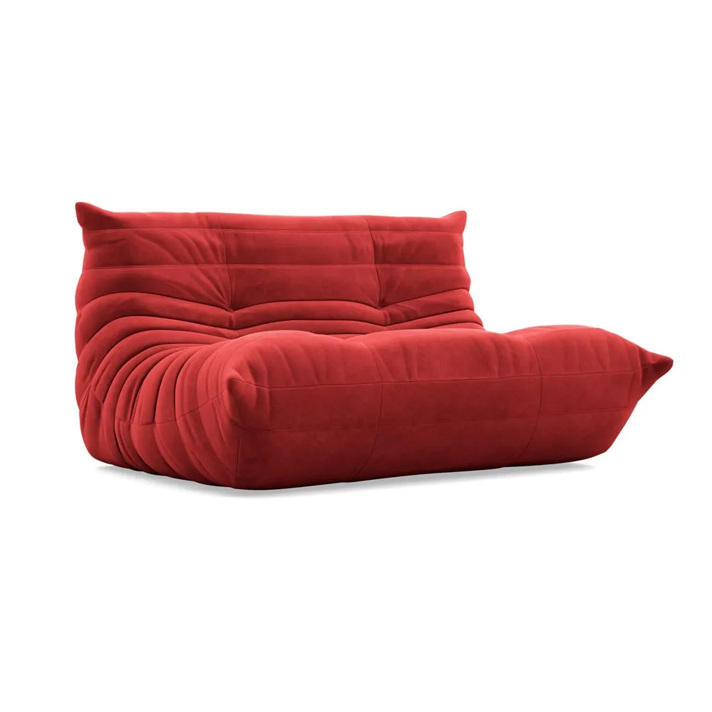 Ligne Roset Togo Small Settee Alcantara Goya Red 2