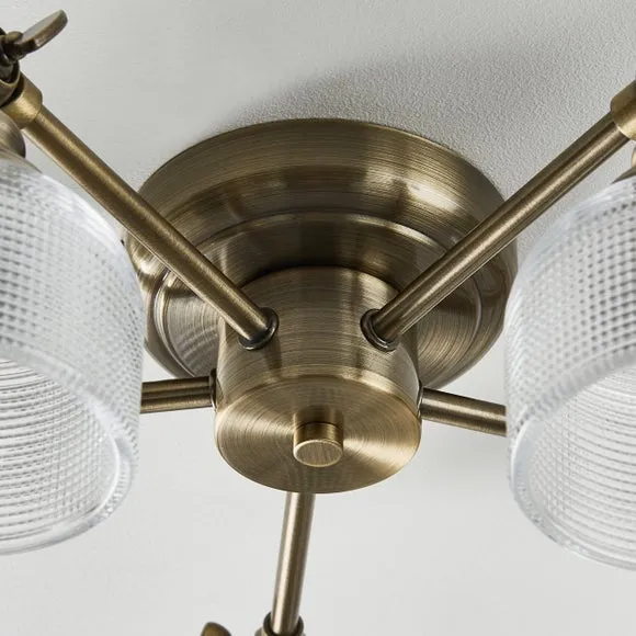 Amesbury Industrial 5 Light Adjustable Semi Flush Ceiling Light 4