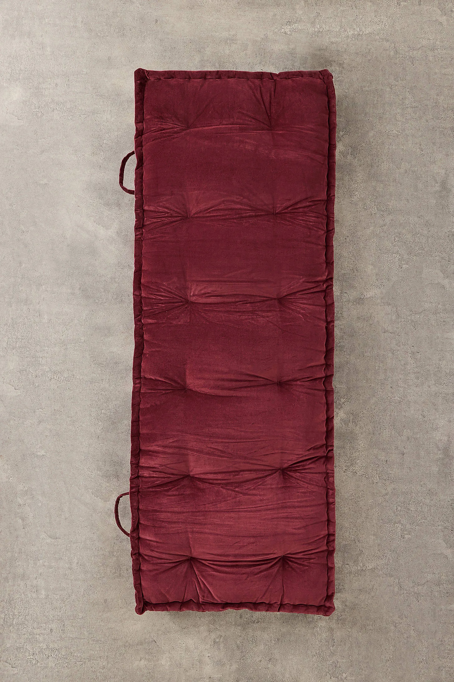 Rohini Cabernet Velvet Daybed Cushion - Maroon 2