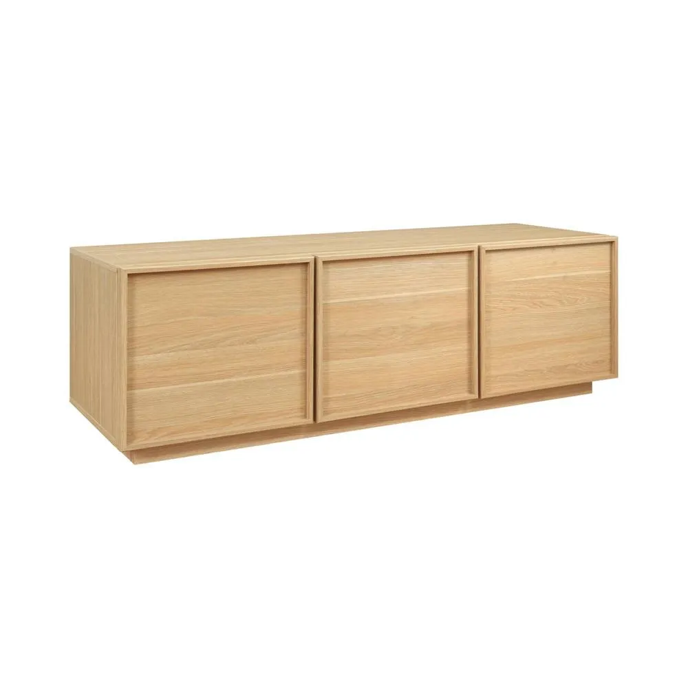 sweeek 3-door TV unit 140cm wood effect in Beige 2
