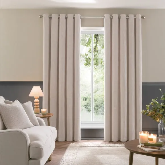 Alayna Chenille Eyelet Curtains (Blackout Available) 2