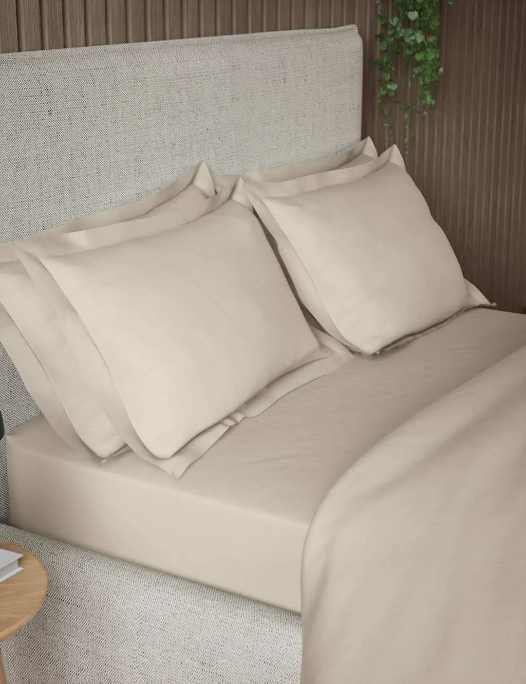M&S 2 Pack 300 Thread Count Oxford Pillowcases Neutral