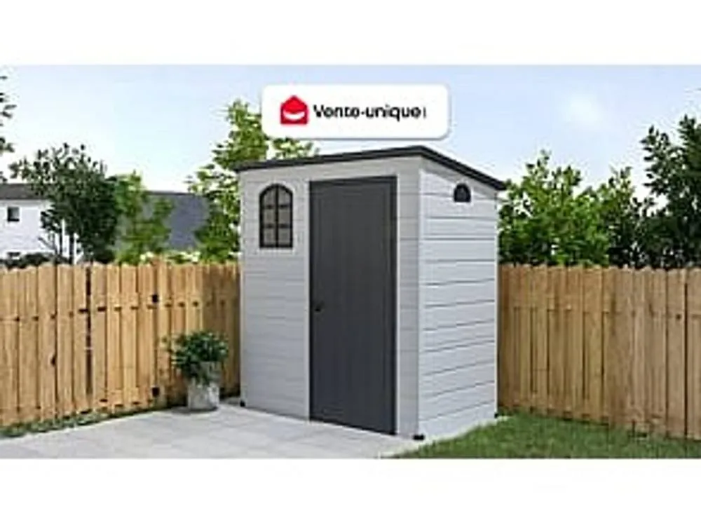 Vente-unique Resin Garden Shed - Light Grey - 2.09 M² - NERIO 4