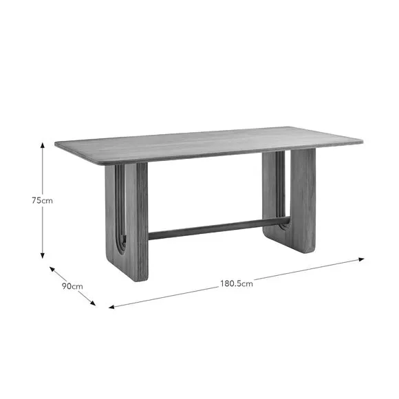 Romy 6 Seater Rectangular Dining Table 6