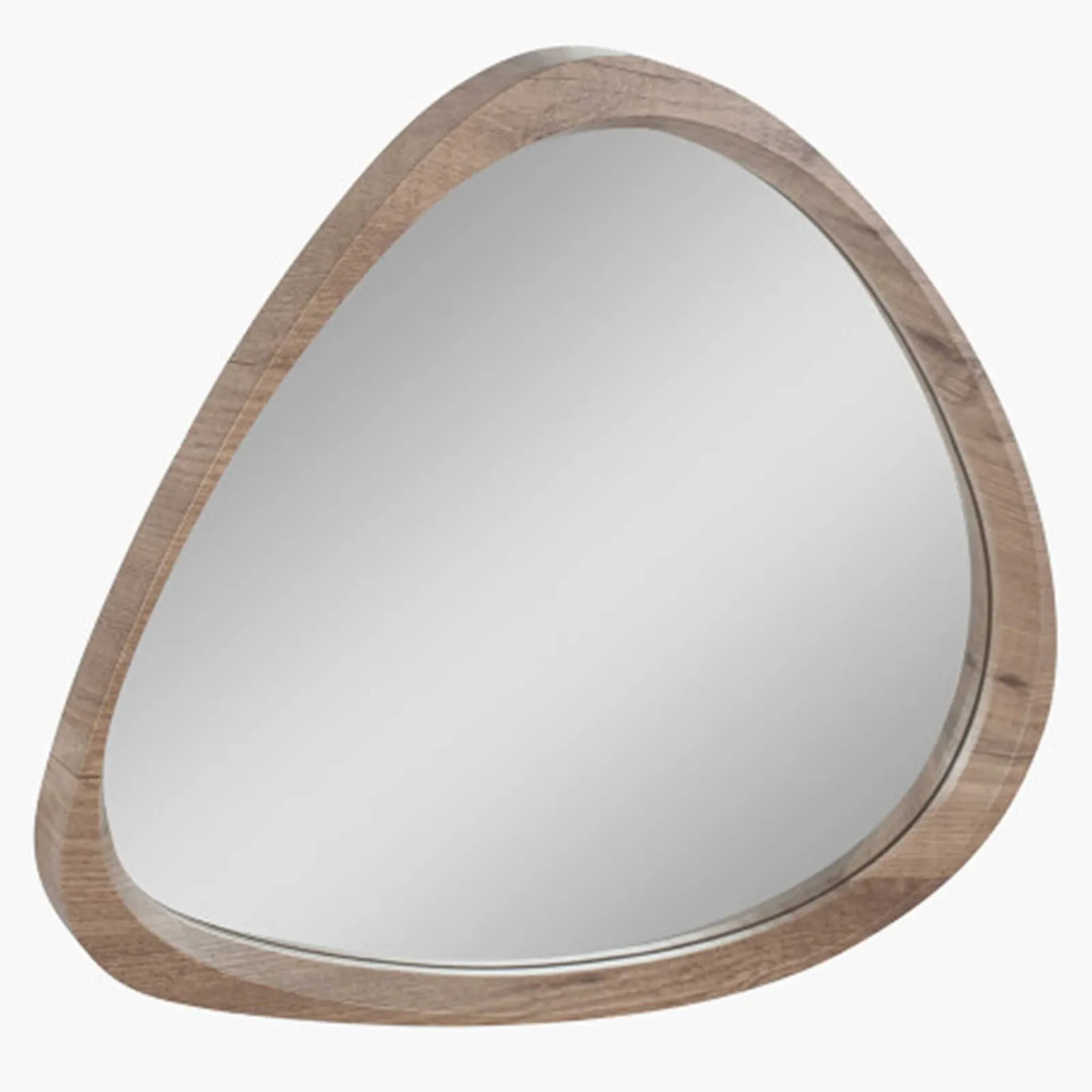 Wooden Asymmetrical Mirror, Neutral | Barker & Stonehouse