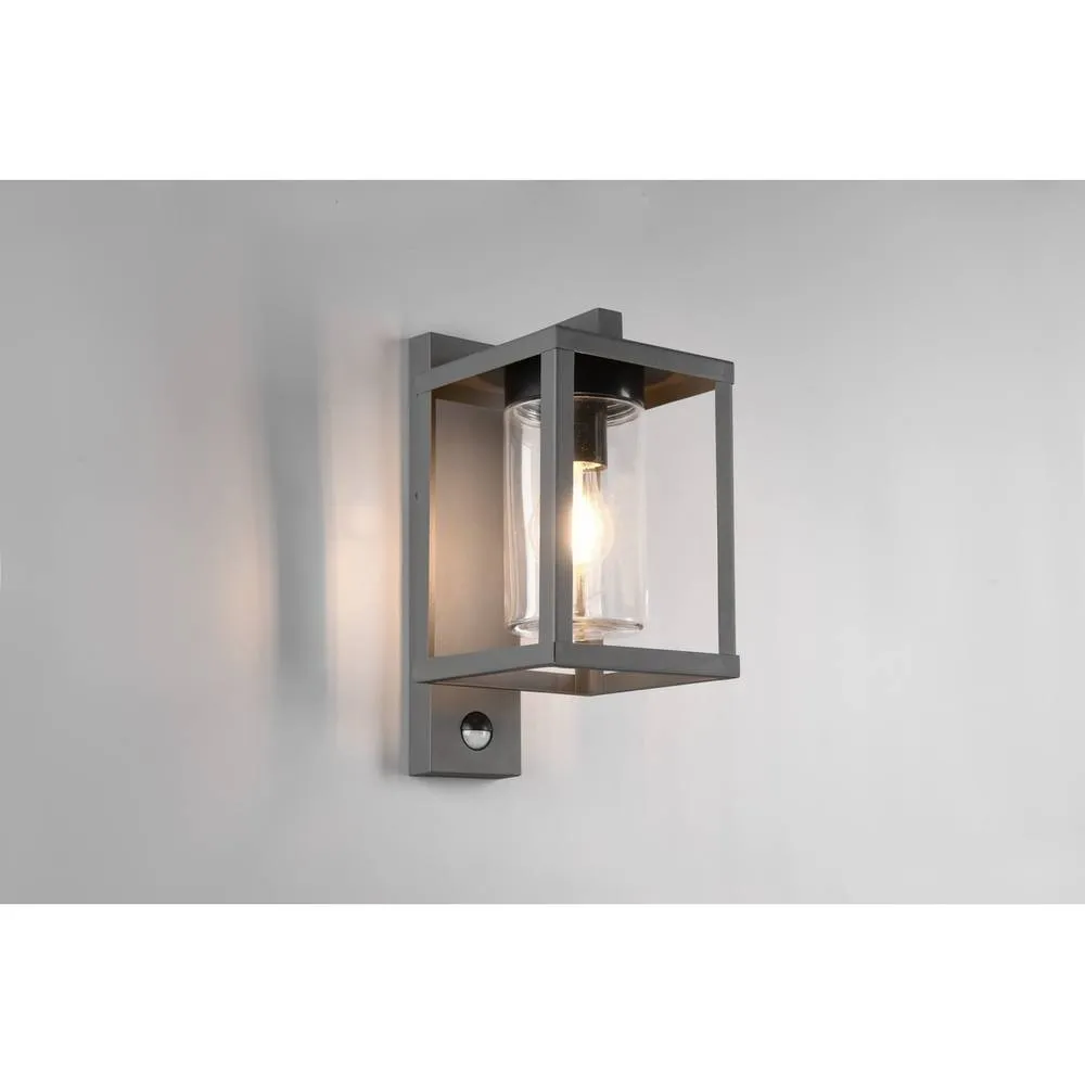 Netlighting Lunga Modern Outdoor Wall Lantern Anthracite IP44 with PIR UK Stock in Black 2