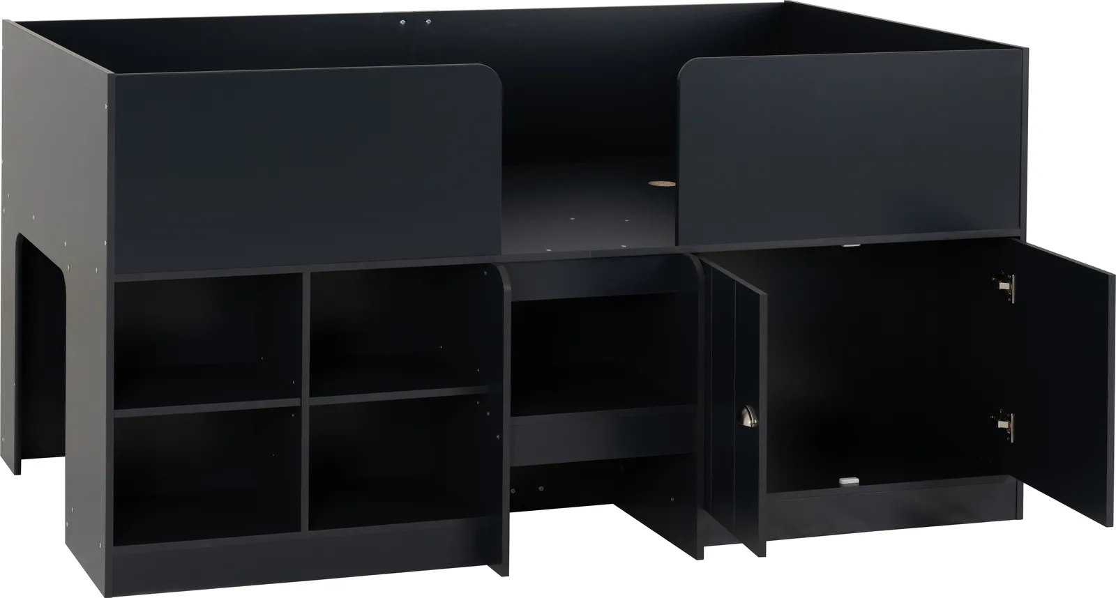 Seconique Orlando Low Sleeper Single Bed in Dark Grey 4