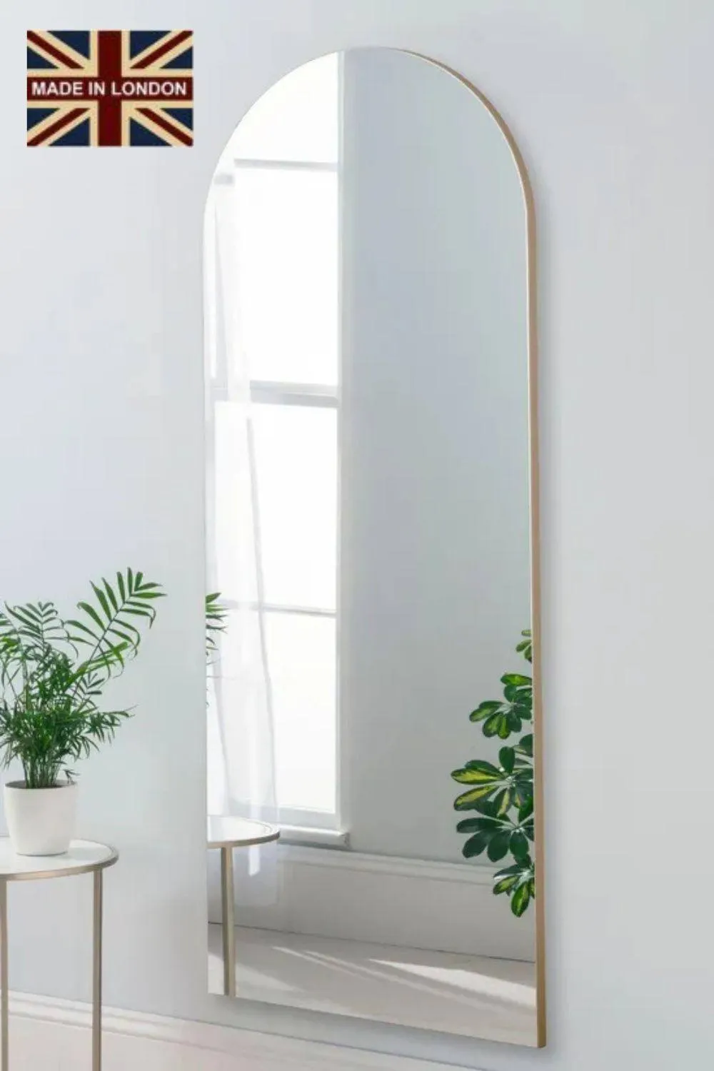 Yearn Mirrors Minimal Arch Gold Full Length Mirror 150x60cm