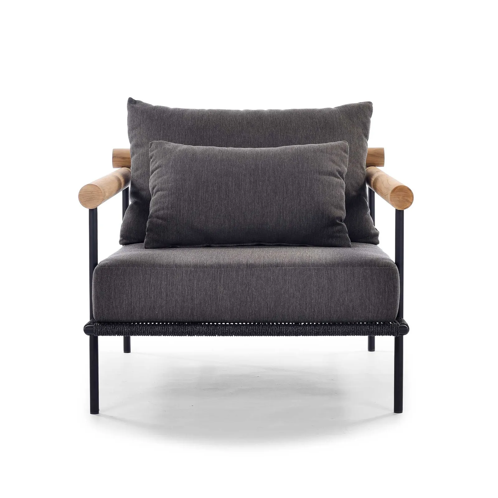 Zanzibar Garden Lounge Chair, Aluminium, Black | Barker & Stonehouse 4