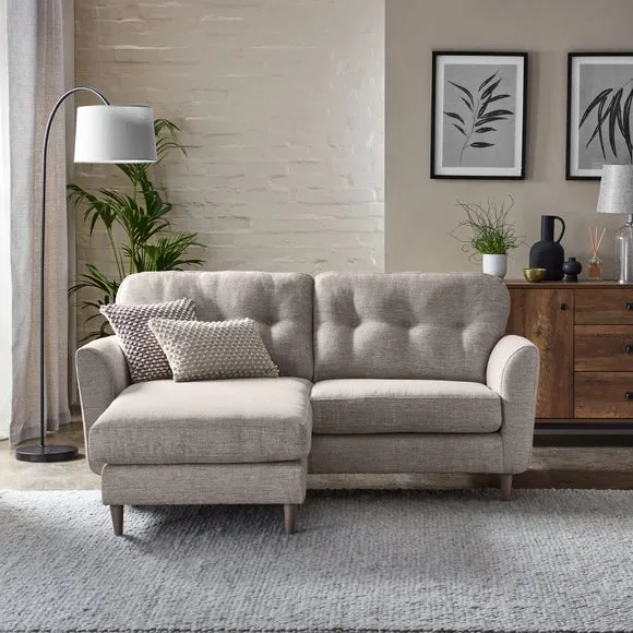 Sven Tonal Weave Reversible Corner Chaise Sofa 1