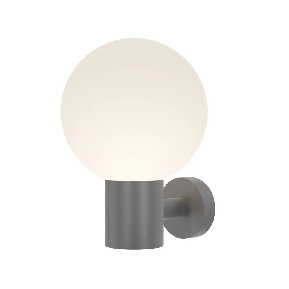 Netlighting Bold II Outdoor Globe Wall Lamp Grey IP54 1xE27