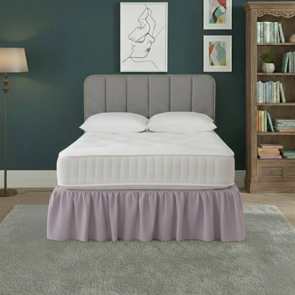Snug City Base Valance Polycotton Sheet for Divan Beds Easy Care Bed Base Cover in Lilac