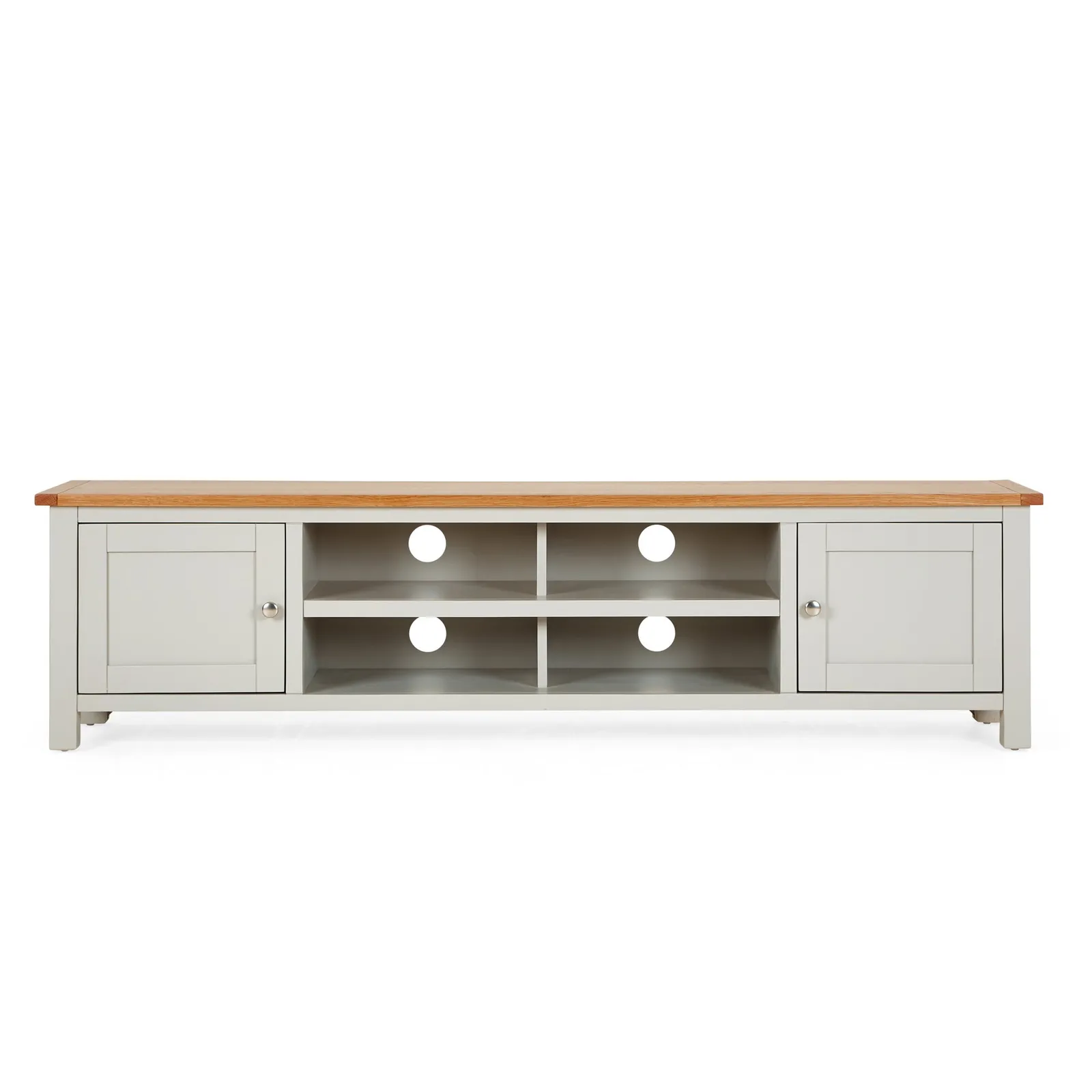 Bromley Grey Extra Wide TV Stand Grey and Brown