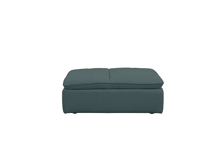 Starlight Express Leather Chair Footstool - BV Lake Green