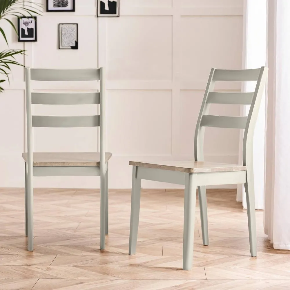 FurnitureboxUK Lynton Large White & Grey Wooden Dining Table with 2 Benches 2 Chairs in Light Grey 6