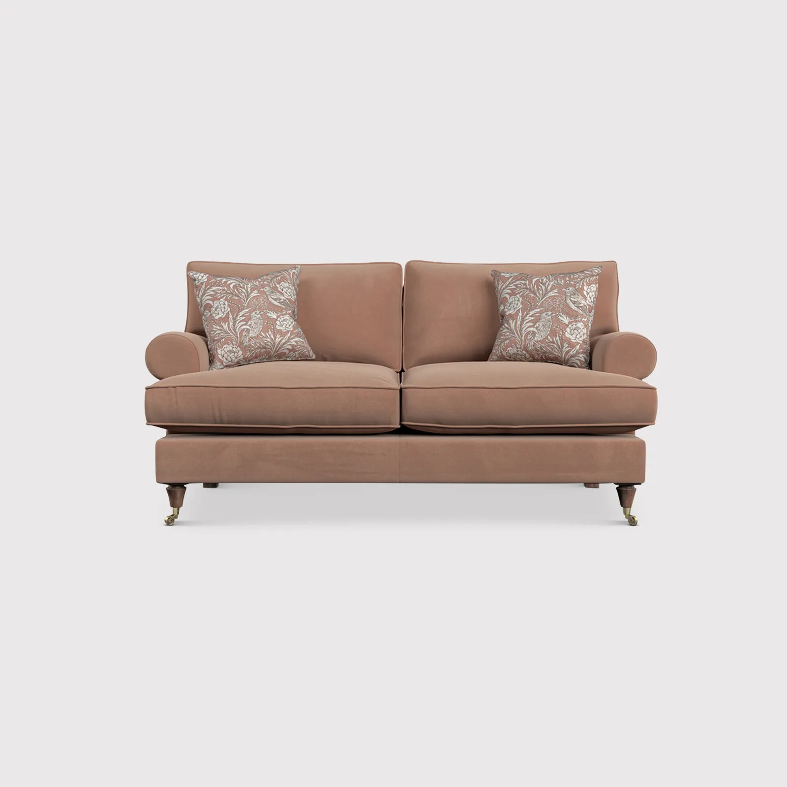 English Heritage Finch Small Sofa Standard Back, Pink Fabric | Barker & Stonehouse 1