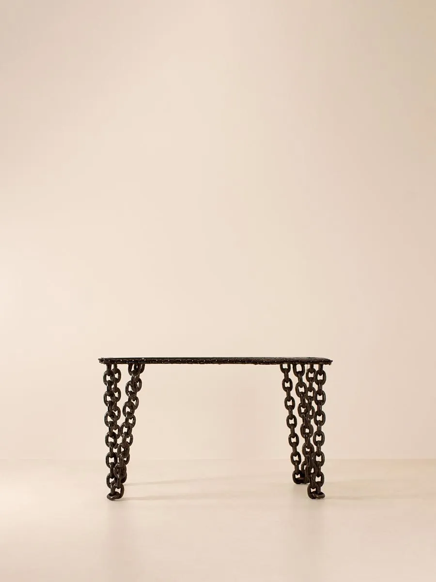 Vintage Rope Chain Coffee Table, Glass