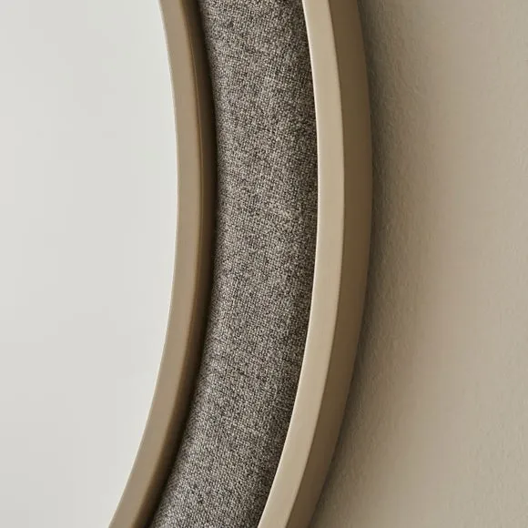 Luna Fabric Round Wall Mirror 2