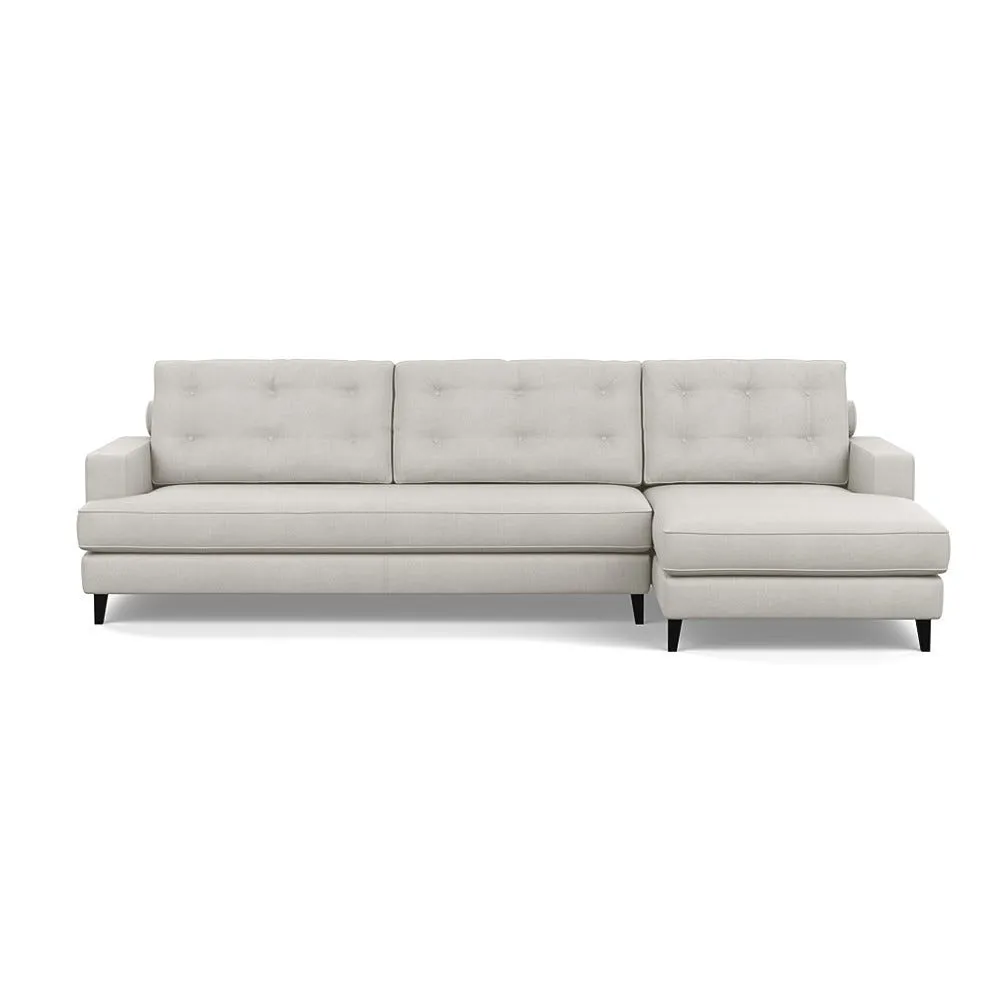 Heal's Mistral Right Hand Corner Sofa Capelo Linen-Cotton Sea Salt Black Feet 1