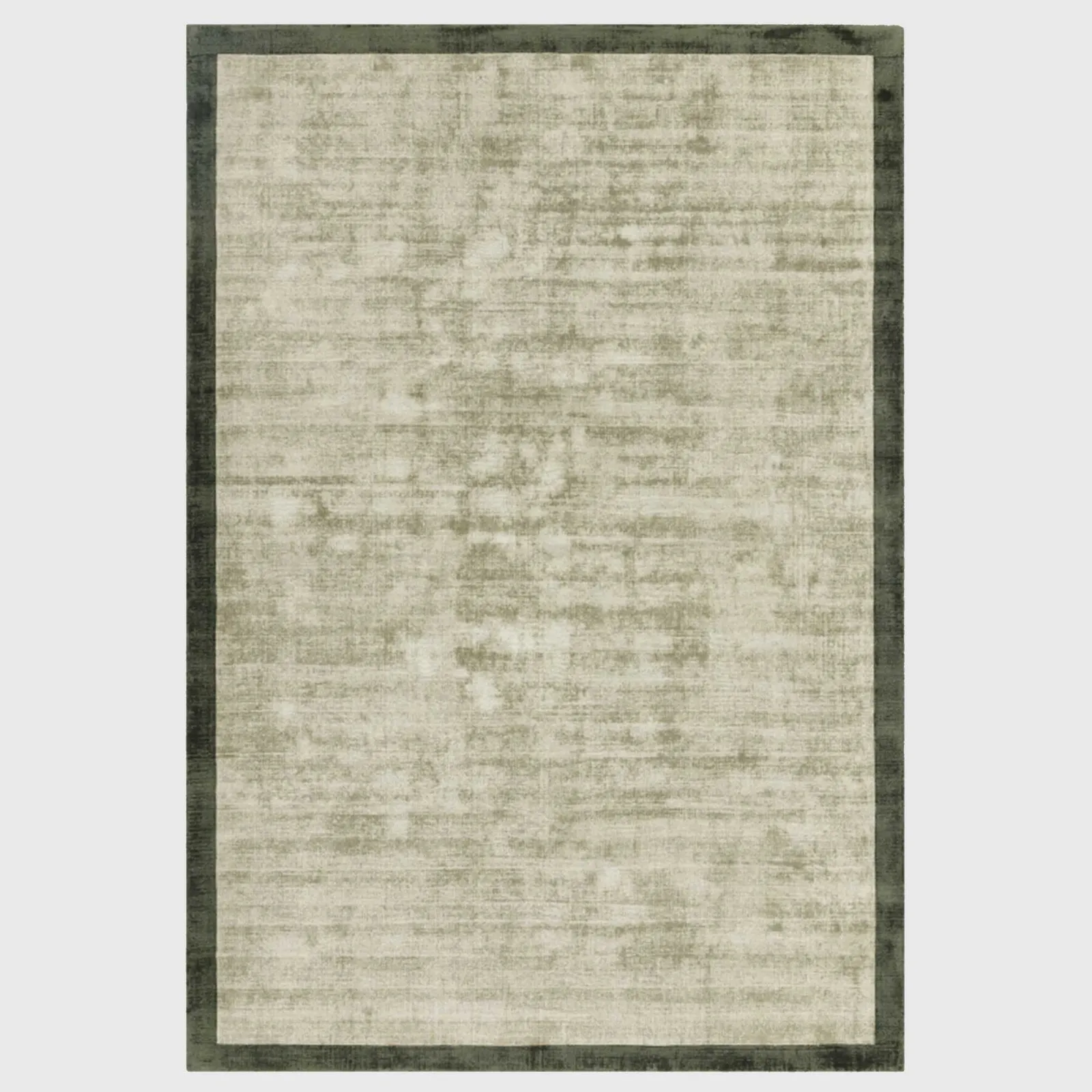 Tyde Border 120X170Cm Rug Sage/Olive, Square Viscose | Barker & Stonehouse