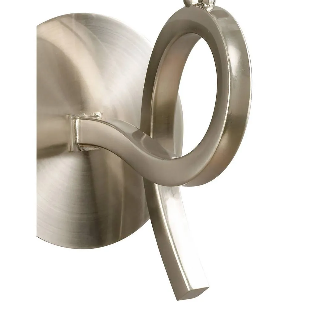 Netlighting Alaska Wall Lamp Switched 1 Light L1SGU10 Satin Nickel in Grey 5