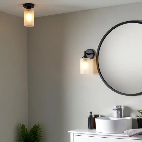Fryer Bathroom Flush Ceiling Light 6