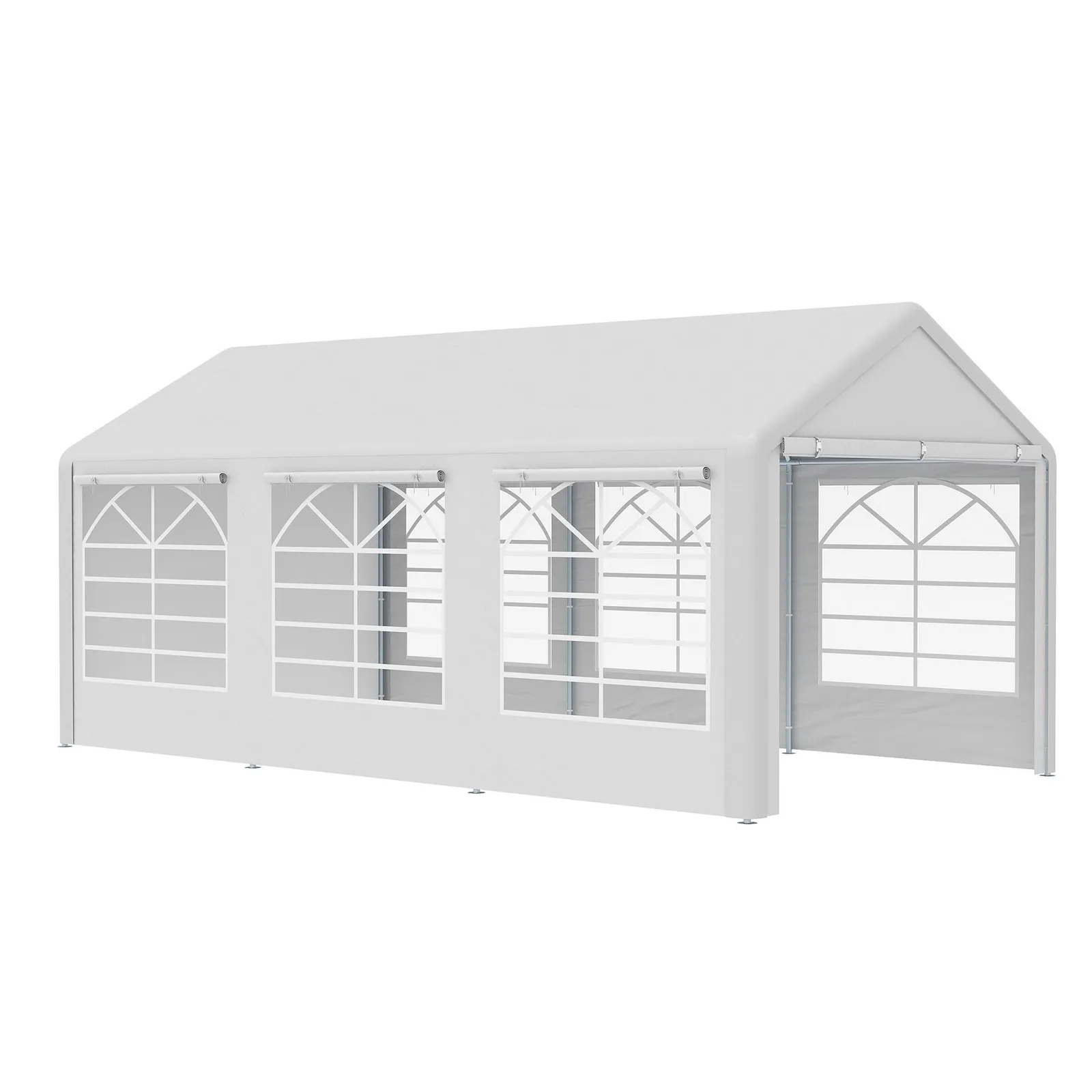 OUTSUNNY 6m x 3m Heavy Duty Carport Outdoor Car Canopy Shelter Party Tent in White 2
