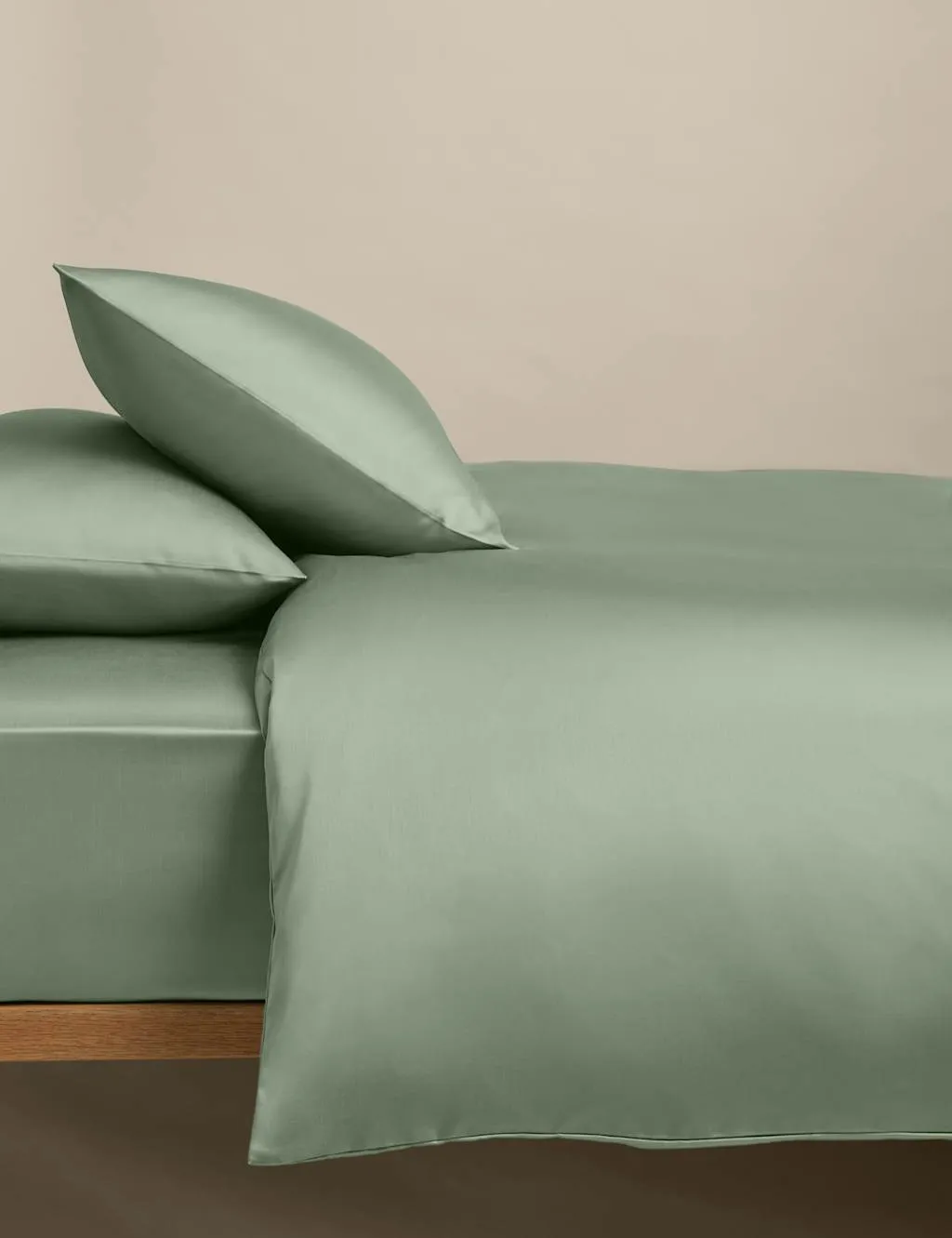 M&S Egyptian Cotton 400 Thread Count Silky Bedding Set Sage