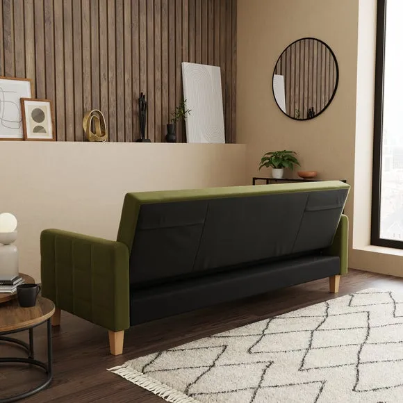 Harlow Velvet Storage Double Sofa Bed 3
