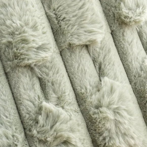 Bianca Carved Faux Fur Square Cushion 2