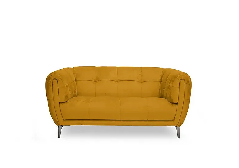 Sienna Fabric 2 Seater Sofa - Opulence Saffron
