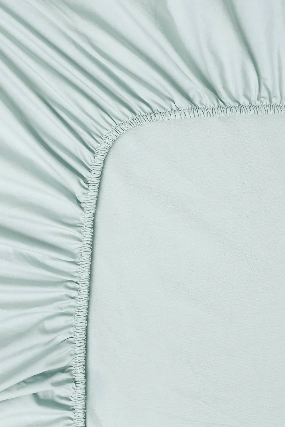 CHRISTY Pure Cotton Percale Fitted Sheets in Duck Egg Blue 2
