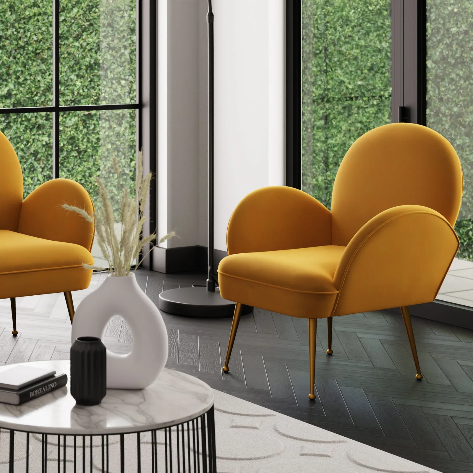 Kit Velvet Chair Old Gold