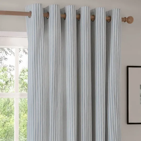 Yard Hebden Striped Eyelet Curtains (Blackout Available) 1