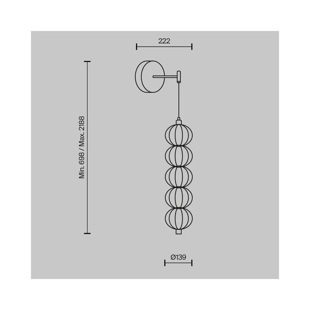 Netlighting Golden Cage Modern Integrated LED Wall Lamp Gold 3000K 1100lm 2