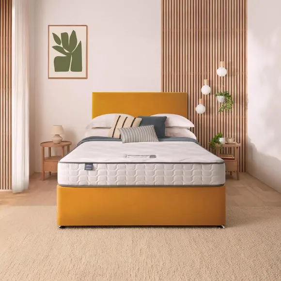 Silentnight Divan Bed With Velvet Paris Headboard and 800 Pocket Sprung Mattress 2