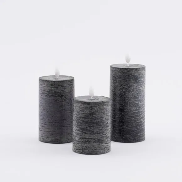 Set of 3 LED Pillar Candles 3