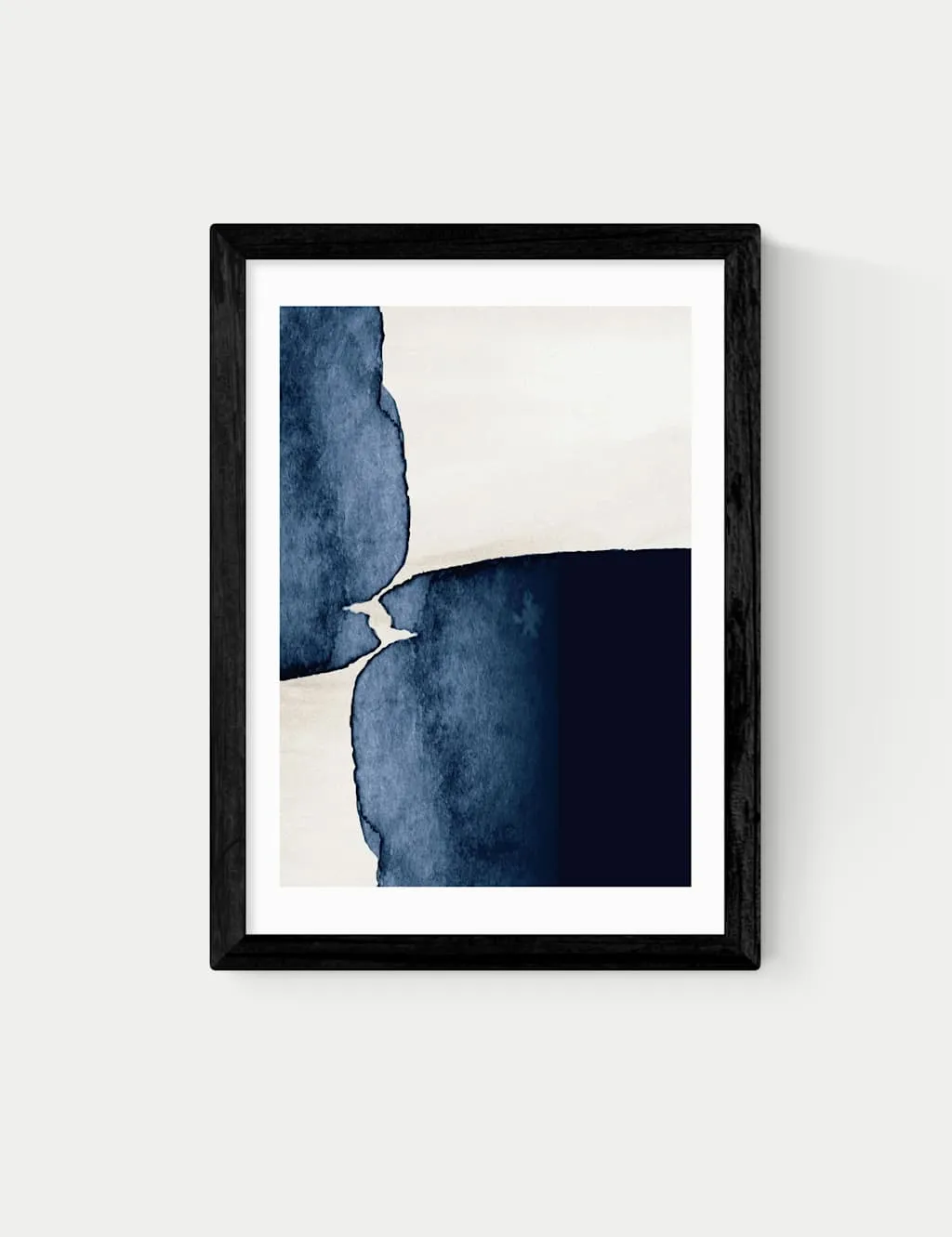 East End Prints Watercolour Abstract Rectangle Framed Art Black