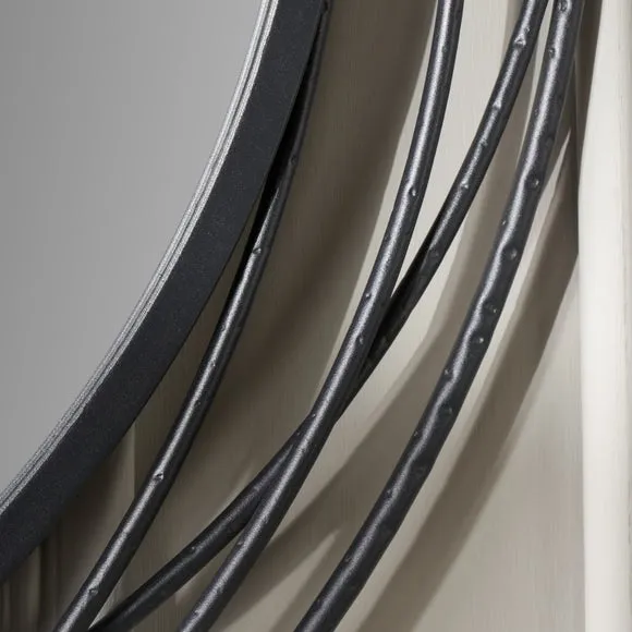 Metal Swirl Round Wall Mirror 4