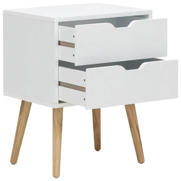 Nyborg 2 Drawer Bedside Table 5